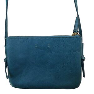 Madewell Leather Crossbody Bag The Knotted Teal Green Style MC301